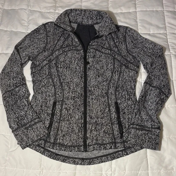 Lululemon Define Jacket Black and White Splatter Speckled 10 - Picture 1 of 12